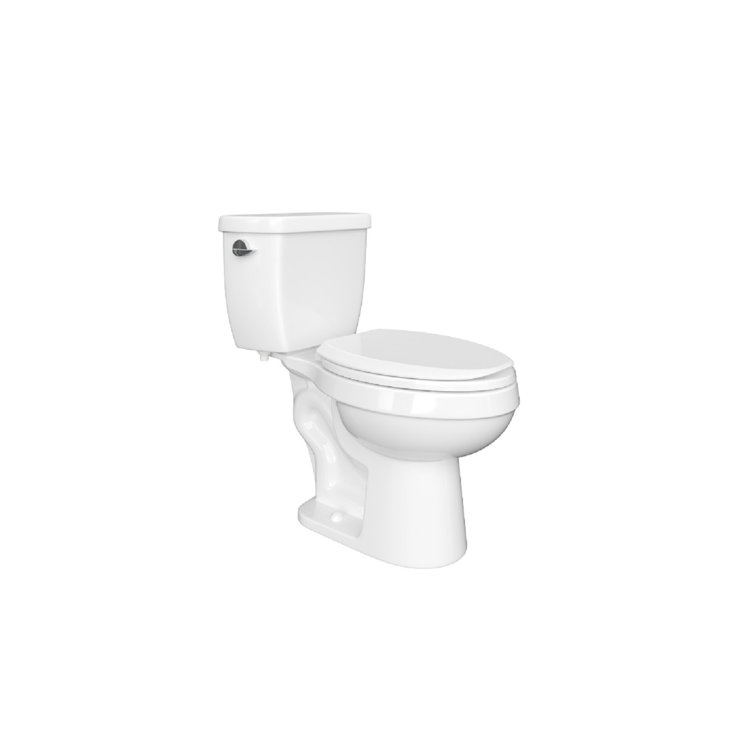 Proflo 1.28 Gallons GPF Elongated Floor Mounted TwoPiece Toilet (Seat